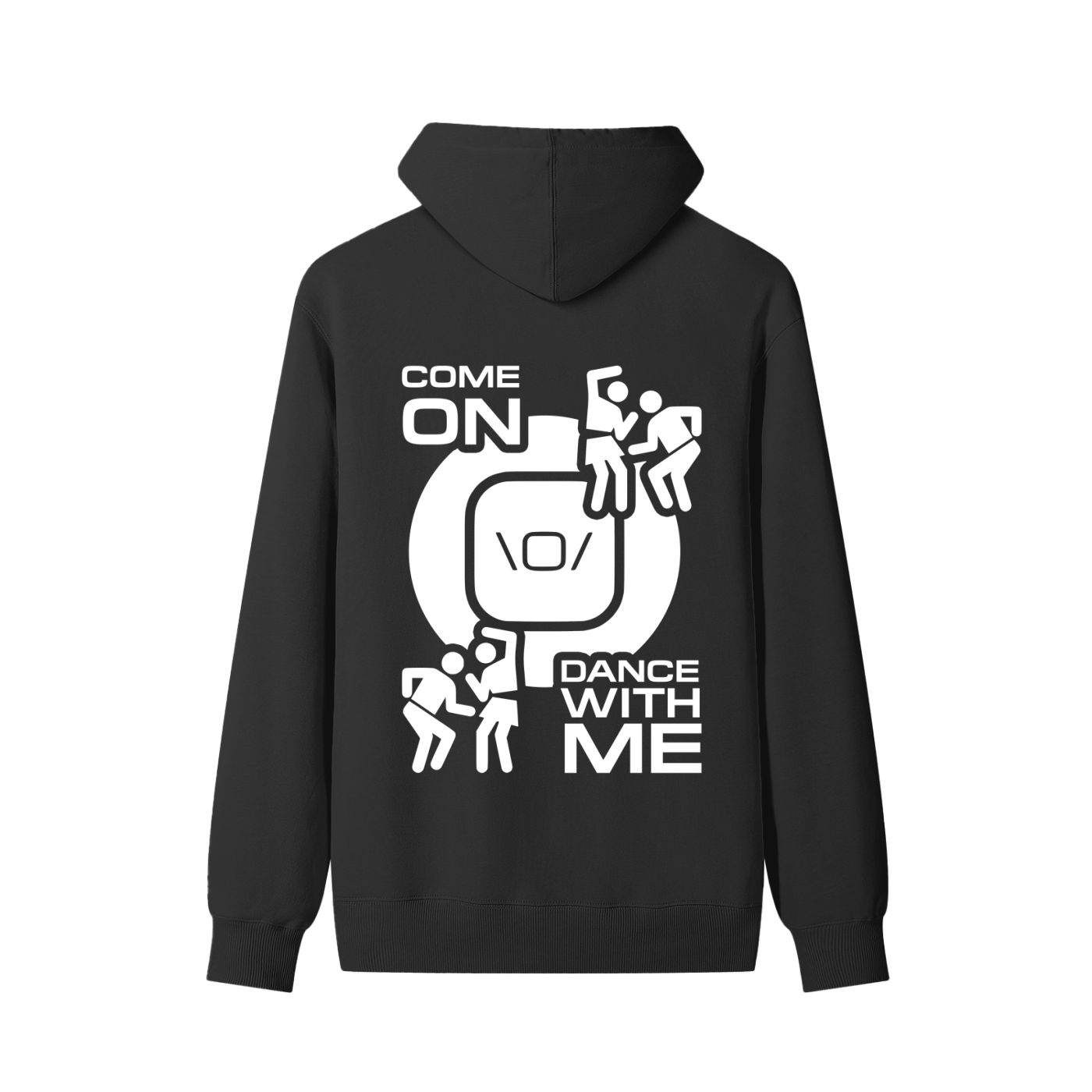 LIMITED EDITION - BTN x Rite2Rave "Dance With Me" Hoodie - White on Black