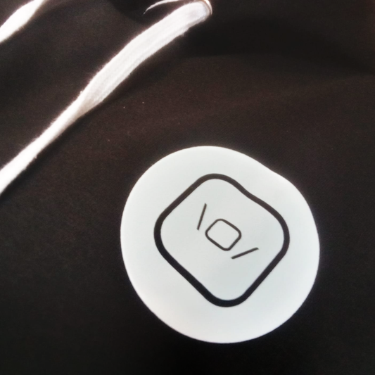 Bringthenoise// 2025 Logo Print Hoodie - Black/White Contrast