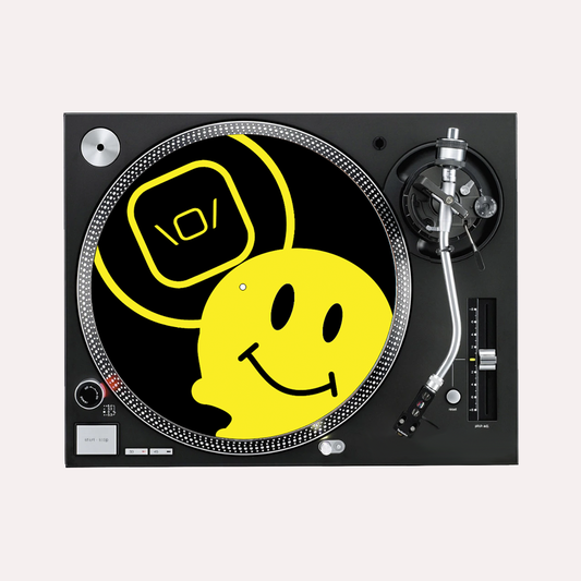 Acid Logo Slipmats - Jet Black & Yellow - Pair