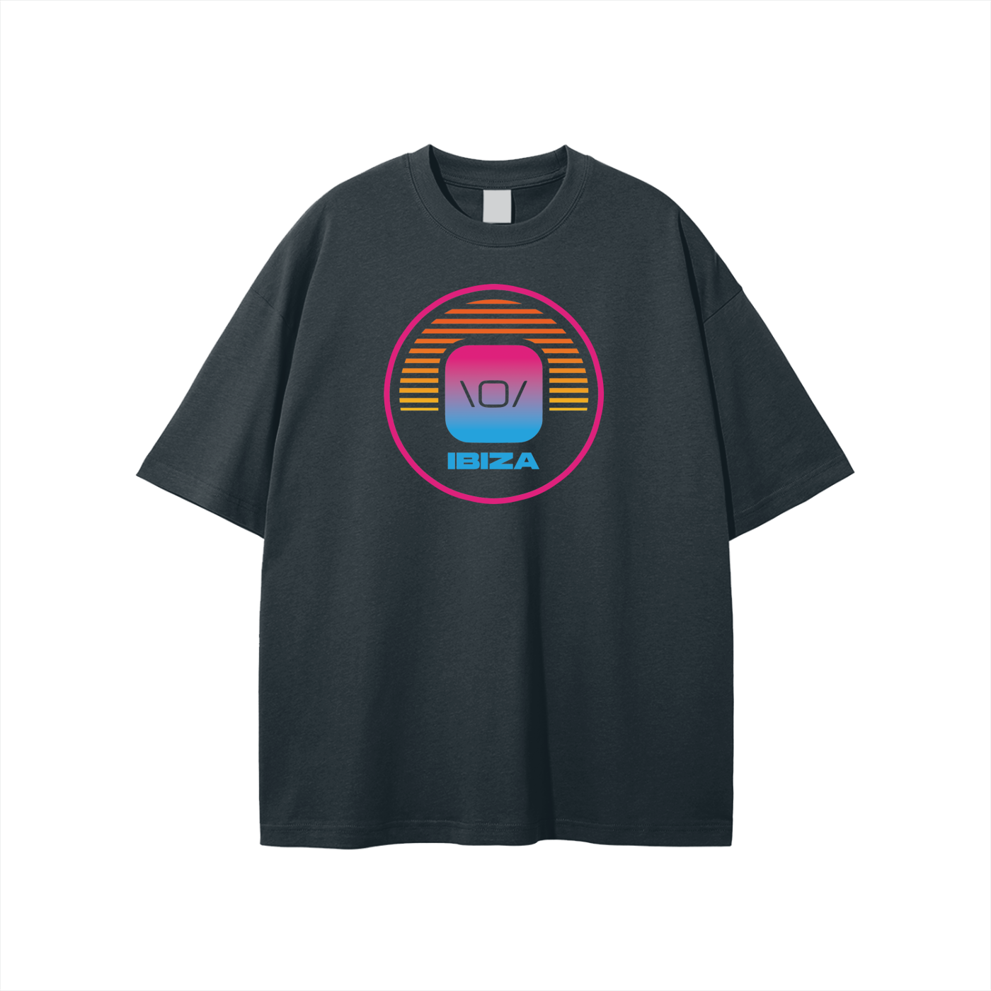 NEW! 2026 Collection - Ibiza 2026 Sunset T-Shirt (Unisex - Charcoal Grey)