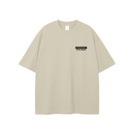 Bringthenoise// ITE Exclusive Ibiza Oversize Unisex T-Shirt - Ivory MADE TO ORDER
