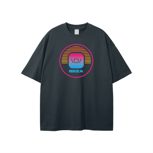 NEW! 2026 Collection - Ibiza 2026 Sunset T-Shirt (Unisex - Charcoal Grey)