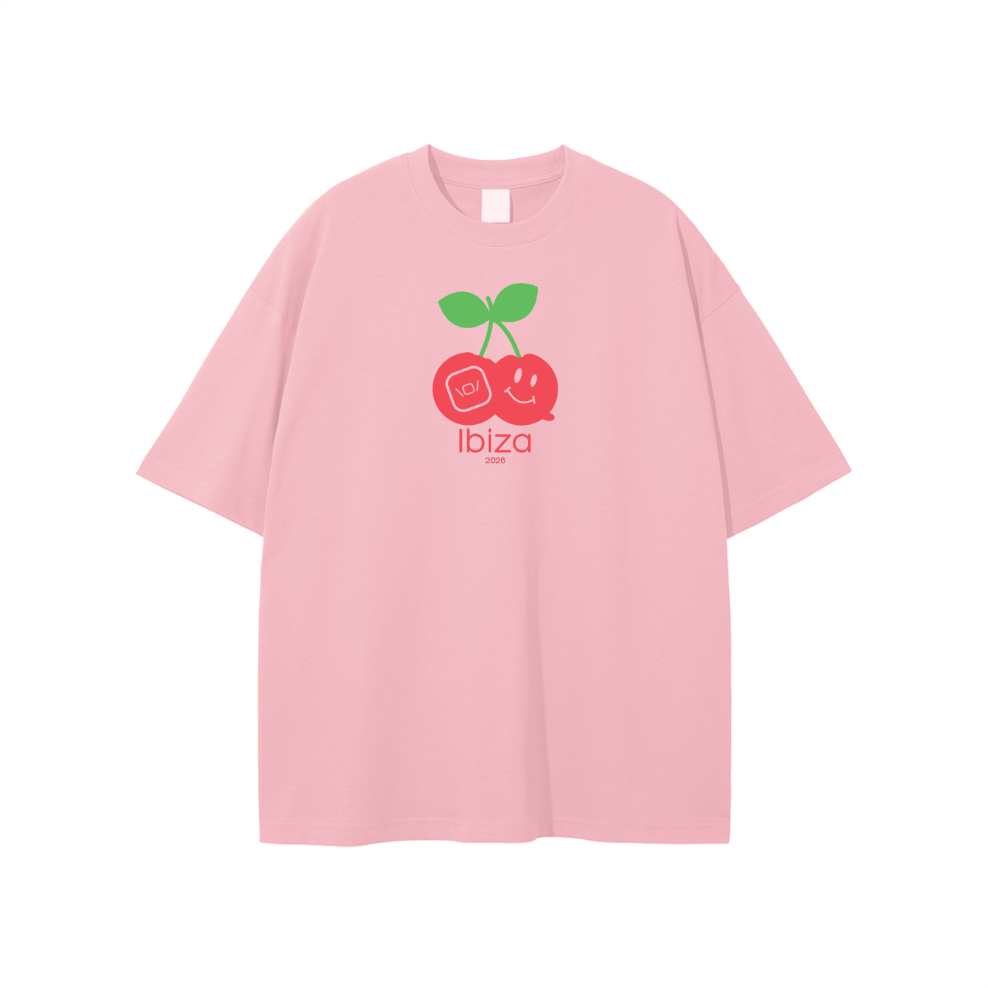 Bringthenoise// Ibiza 2026 Oversize Unisex T-Shirt - Acid Cherries