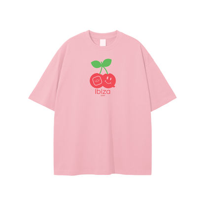 Bringthenoise// Ibiza 2026 Oversize Unisex T-Shirt - Acid Cherries