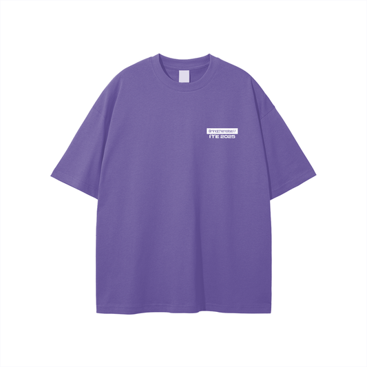 Bringthenoise// ITE Exclusive Ibiza Oversize Unisex T-Shirt - Purple MADE TO ORDER