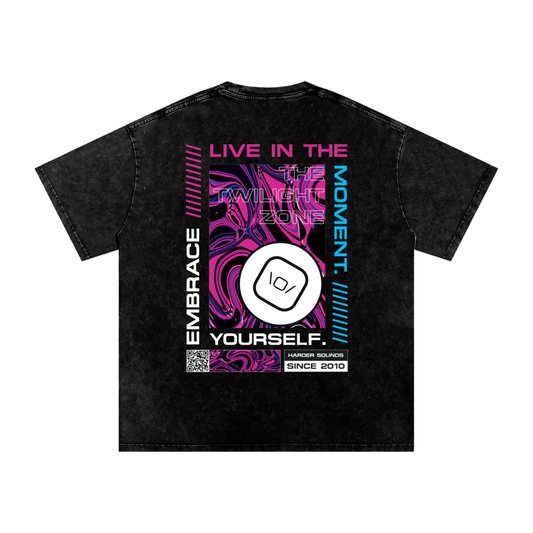 Bringthenoise// 'Twilight Zone' Oversize Acid Wash Unisex T-Shirt - Distressed Black MADE TO ORDER
