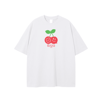 Bringthenoise// Ibiza 2026 Oversize Unisex T-Shirt - Acid Cherries