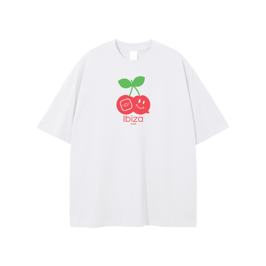 Bringthenoise// Ibiza 2026 Oversize Unisex T-Shirt - Acid Cherries