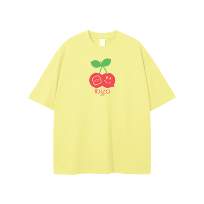 Bringthenoise// Ibiza 2026 Oversize Unisex T-Shirt - Acid Cherries