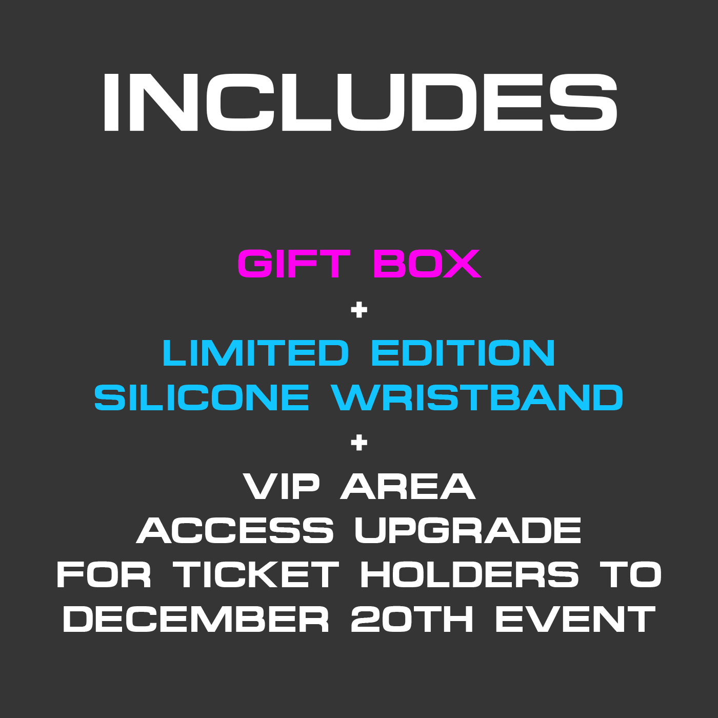 Bringthenoise// Wristband Gift Box - Includes VIP Upgrade for Ticket Holders